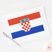 Kroatische vlag rechthoekige sticker (Envelop)