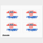Kroatische vlag rechthoekige sticker (Vel)