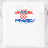 Kroatische vlag rechthoekige sticker (Tas)