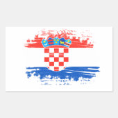 Kroatische vlag rechthoekige sticker (Voorkant)
