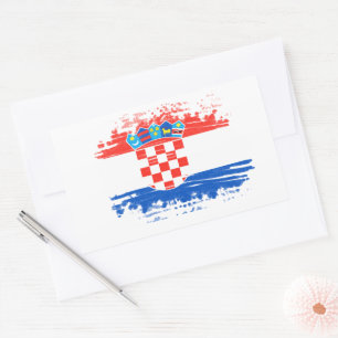Kroatische vlag rechthoekige sticker