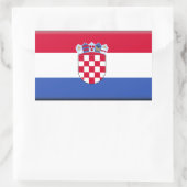Kroatische vlag rechthoekige sticker (Tas)