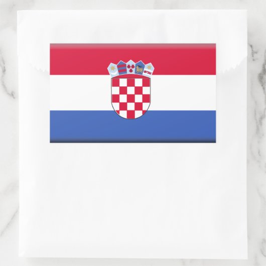 Kroatische vlag rechthoekige sticker (Tas)