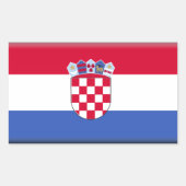Kroatische vlag rechthoekige sticker (Voorkant)