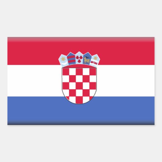 Kroatische vlag rechthoekige sticker (Voorkant)