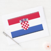 Kroatische vlag rechthoekige sticker (Envelop)