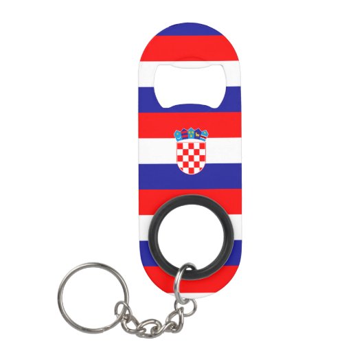 Kroatische vlag Roestvrij stalen flesopening Mini Flessenopener (Voorkant)