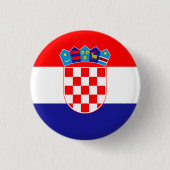 Kroatische vlag ronde button 3,2 cm (Voorkant)