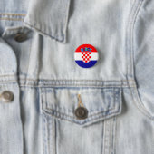 Kroatische vlag ronde button 3,2 cm (In situ)