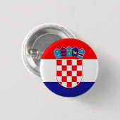 Kroatische vlag ronde button 3,2 cm (Voorkant /achterkant)
