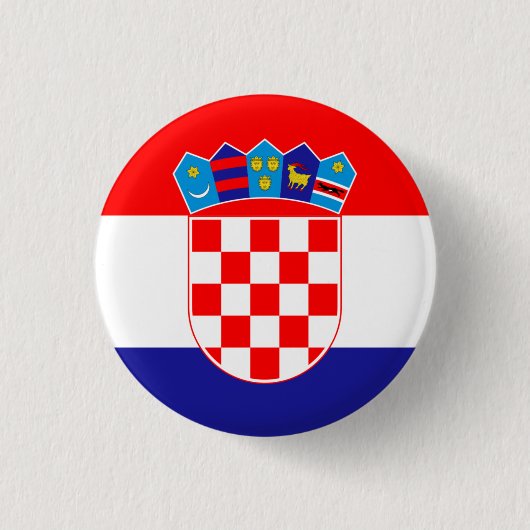 Kroatische vlag ronde button 3,2 cm (Voorkant)