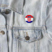 Kroatische vlag ronde button 3,2 cm (In situ)