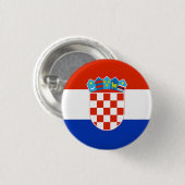 Kroatische vlag ronde button 3,2 cm (Voorkant /achterkant)