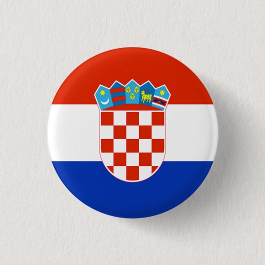 Kroatische vlag ronde button 3,2 cm (Voorkant)