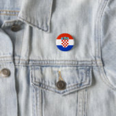Kroatische vlag ronde button 3,2 cm (In situ)