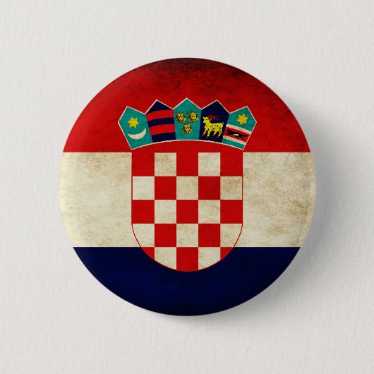 Kroatische vlag ronde button 5,7 cm (Voorkant)