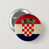 Kroatische vlag ronde button 5,7 cm (Voorkant /achterkant)