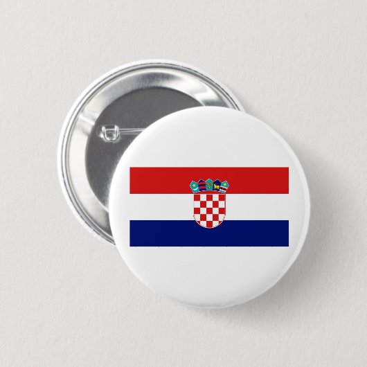 Kroatische vlag ronde button 5,7 cm (Voorkant /achterkant)