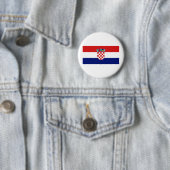 Kroatische vlag ronde button 5,7 cm (In situ)