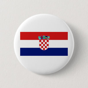 Kroatische vlag ronde button 5,7 cm