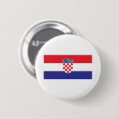 Kroatische vlag ronde button 5,7 cm (Voorkant /achterkant)