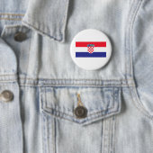 Kroatische vlag ronde button 5,7 cm (In situ)