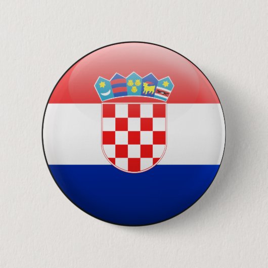 Kroatische vlag ronde button 5,7 cm (Voorkant)