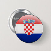 Kroatische vlag ronde button 5,7 cm (Voorkant /achterkant)
