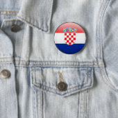 Kroatische vlag ronde button 5,7 cm (In situ)
