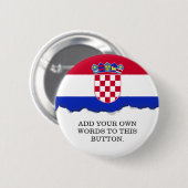 Kroatische vlag ronde button 5,7 cm (Voorkant /achterkant)