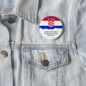 Kroatische vlag ronde button 5,7 cm (In situ)