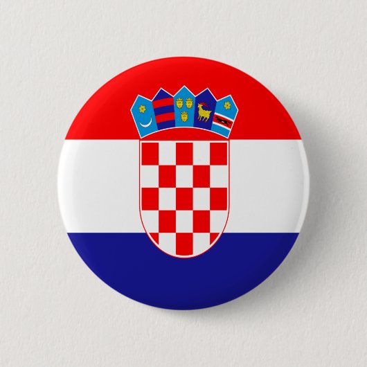 Kroatische vlag ronde button 5,7 cm (Voorkant)