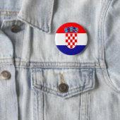 Kroatische vlag ronde button 5,7 cm (In situ)