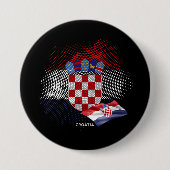 Kroatische vlag ronde button 7,6 cm (Voorkant)