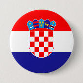 Kroatische vlag ronde button 7,6 cm (Voorkant)