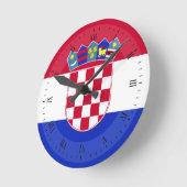 Kroatische vlag ronde klok (Hoek)