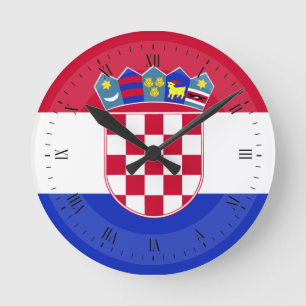 Kroatische vlag ronde klok