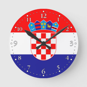 Kroatische vlag ronde klok