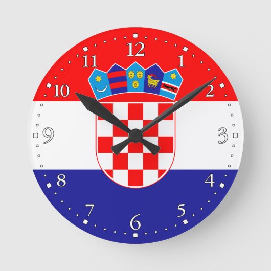 Kroatische vlag ronde klok (Voorkant)
