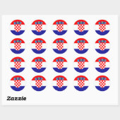Kroatische vlag ronde sticker (Vel)