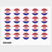 Kroatische vlag ronde sticker (Vel)
