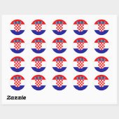 Kroatische vlag ronde sticker (Vel)