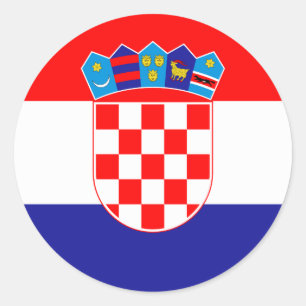 Kroatische vlag ronde sticker