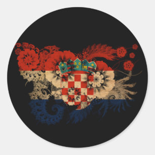 Kroatische vlag ronde sticker