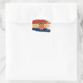 Kroatische vlag ronde sticker (Tas)