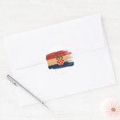 Kroatische vlag ronde sticker (Envelop)