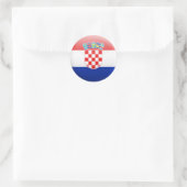 Kroatische vlag ronde sticker (Tas)