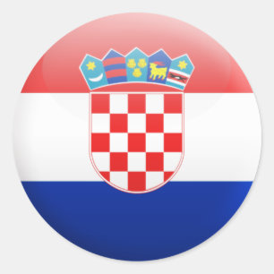 Kroatische vlag ronde sticker