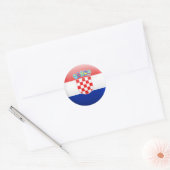Kroatische vlag ronde sticker (Envelop)
