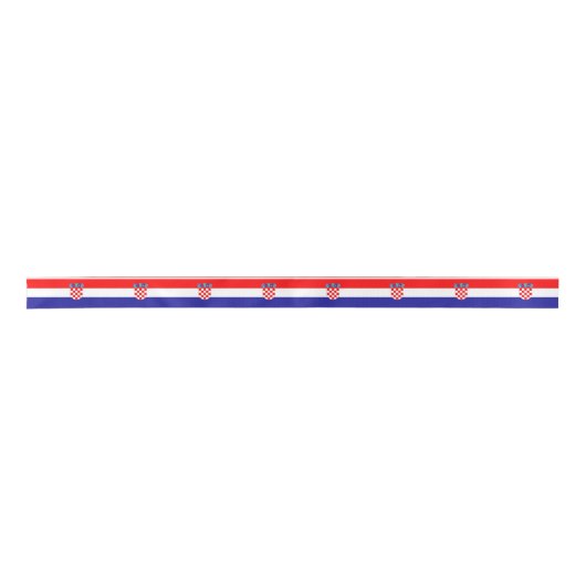 Kroatische vlag satijnen lint (Voorkant)